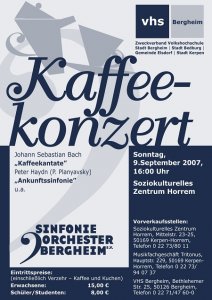 Kaffeekonzert 09.09.2007