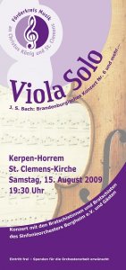 Viola Solo 15.08.2009 Flyer