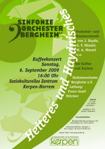 Kaffeekonzert 06.09.2009 Flyer