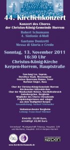 Kirchenkonzert 13.11.2011 Flyer