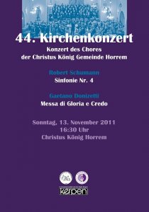 Kirchenkonzert 13.11.2011 Programm