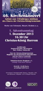 Kirchenkonzert 01.12.2013 Flyer